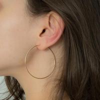 Brass Hoop Earring, Donut, plated & for woman 