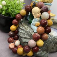 Pulsera de Piedras Preciosas, Piedra de yema de huevo, Esférico, Joyería & unisexo & diverso tamaño para la opción, multicolor, 19CM, Vendido por Sarta