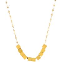 Collier de bijoux de titane, Acier titane, Placage de couleur d'or, pour femme Environ 15.74 pouce, Vendu par brin