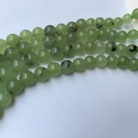 Prehnite Beads, Natural Prehnite, Round, polished, DIY green 