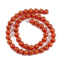 Natural Red Agate Beads, Round, polished, DIY red 