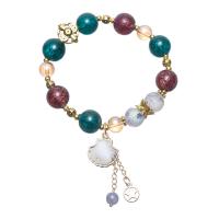 Pulseras de cristal de Murano, aleación de zinc, con Cristal de murano, Esférico, Joyería, multicolor, 16.5cm  1.2cmuff0c1cmuff0c8cm, Vendido por Sarta