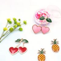 Zinc Alloy Enamel Pendants, plated, fashion jewelry & DIY 