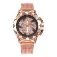 Women Wrist Watch, Zinc Alloy, with Glass & Stainless Steel, Chinese movement, plated, fashion jewelry & for woman 