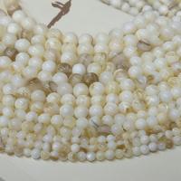 Shell Pearl Beads, Round, polished, DIY white 