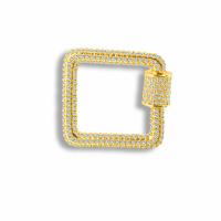 Brass Clasp, with Cubic Zirconia, plated, fashion jewelry & DIY 