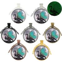 Time Gem Jewelry Necklace, Zinc Alloy, with Glass, fashion jewelry & Unisex & luminated 2.5cm    70cm 