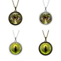 Time Gem Jewelry Necklace, Zinc Alloy, with Glass, fashion jewelry & Unisex 3.2cm 2.5cm    70cm 