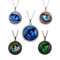 Time Gem Jewelry Necklace, Zinc Alloy, with Glass, fashion jewelry & Unisex 3.2cm  2.5cm    70cm 