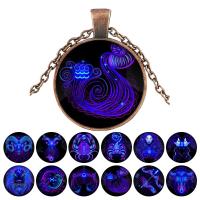 Time Gem Jewelry Necklace, Zinc Alloy, with Glass, fashion jewelry & Unisex 2.5cm    70cm 