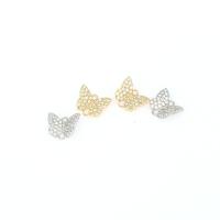 Cubic Zirconia Micro Pave Brass Connector, Butterfly, plated, micro pave cubic zirconia, nickel, lead & cadmium free Approx 