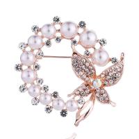 Zinc Alloy Jewelry Brooch, fashion jewelry & for woman & with rhinestone 