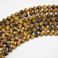 Tiger Eye Beads, Round, polished, DIY yellow 