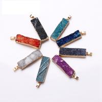 Ice Quartz Agate Pendants, plated, random style & fashion jewelry & DIY, mixed colors 