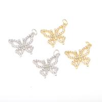 Cubic Zirconia Micro Pave Brass Pendant, Butterfly, plated, micro pave cubic zirconia nickel, lead & cadmium free Approx 