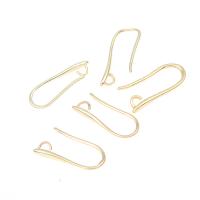 Messing Ohrhaken, goldfarben plattiert, DIY, frei von Nickel, Blei & Kadmium, 20x6x2mm, ca. 30PCs/Tasche, verkauft von Tasche