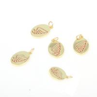 Brass Jewelry Pendants, Ellipse, plated, nickel, lead & cadmium free Approx 