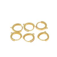 Brass Huggie Hoop Earring Finding, plated, micro pave cubic zirconia, nickel, lead & cadmium free Approx 