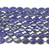 Natürlichen Lapislazuli Perlen, oval, poliert, DIY & verschiedene Größen vorhanden, tiefblau, verkauft von Strang