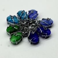 Colgantes de Ojo de Gato, con aleación de zinc, Gota, pulido, Bricolaje, más colores para la opción, 10x18mm, Vendido por UD