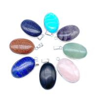 Gemstone Pendantifs en laiton, avec Pierre naturelle, Placage, bijoux de mode & DIY, plus de couleurs à choisir Vendu par PC