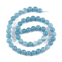 Aquamarine Beads, Round, polished, DIY blue 