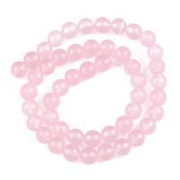 Pink Calcedony Beads, Round, polished, DIY pink 