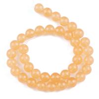 Yellow Calcedony Beads, Round, polished, DIY yellow 