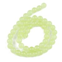 Green Calcedony Beads, Round, polished, DIY light green 