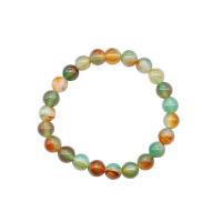 Pulseras de piedras preciosas de Malaquita, Ágata malaquita, Esférico, Joyería & Bricolaje & diverso tamaño para la opción, multicolor, 18cm, Vendido por Sarta