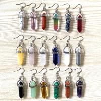 Gemstone Drop Earring, Zinc Alloy, with Natural Stone, plated, fashion jewelry & for woman 