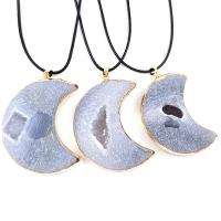 Ice Quartz Agate Pendants, with Zinc Alloy, irregular, DIY, mixed colors, 55mm,14-16mm 