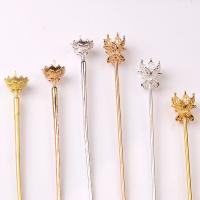 Hair Stick Findings, Brass, plated, DIY 