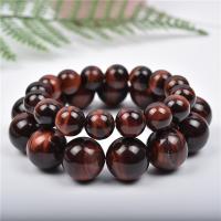 Tiger Eye Stone Bracelets, Round, fashion jewelry & Unisex brown, 18cm 