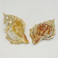 Trompette Shell pendentif en laiton, coquille de trompette, avec alliage de zinc, Placage de couleur d'or, DIY, 25-30mm, Vendu par PC