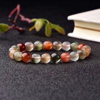 Quartz Bracelets, Rutilated Quartz, Round, fashion jewelry & Unisex, multi-colored, 19CM   9MM 