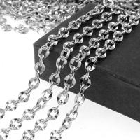 Stainless Steel Oval Chain, electrolyzation, machine polishing Approx 