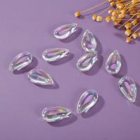 Transparent Acrylic Pendants, Teardrop, AB color plated, DIY 