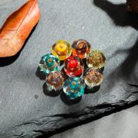 Goldsand Lampwork Perlen, handgemacht, Modeschmuck & DIY, keine, 13x9mm, verkauft von PC