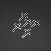 Stainless Steel Cross Pendants, silver color plated 