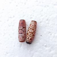 Natürliche Tibetan Achat Dzi Perlen, Salben, DIY, rot, 30mm, verkauft von PC