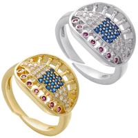 Cubic Zirconia Micro Pave Brass Finger Ring, plated, micro pave cubic zirconia & for woman 