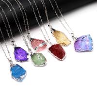 Natural Quartz Pendants, Zinc Alloy, with Quartz, plated, fashion jewelry & DIY 