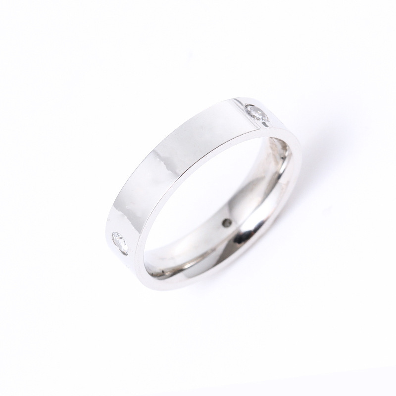 Anillo de dedo de acero Titanium de, Partículas de acero, chapado, diverso tamaño para la opción & diferentes estilos para la opción & para mujer & con diamantes de imitación, tamaño:5-11, Vendido por UD