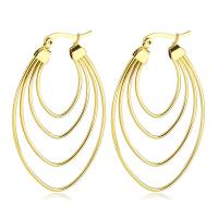 Acier titane boucle d'oreille cercle, Placage, pour femme, plus de couleurs à choisir, 50mm, Vendu par paire