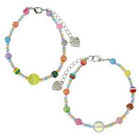 Pulseras de cristal de Murano, Joyería & para mujer, más colores para la opción, 10mm,6mm, longitud:7 Inch, 1 Inch, Vendido por Sarta