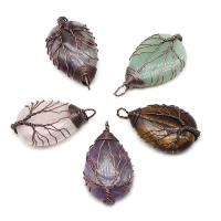 Gemstone Pendantifs en laiton, Pierre naturelle, avec laiton, larme, poli, DIY, plus de couleurs à choisir Vendu par PC