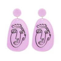 Acrylic Dangle Earring, Zinc Alloy, with Acrylic, fashion jewelry & for woman 