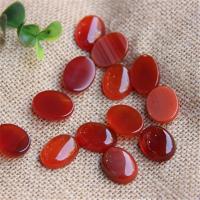 Agate Cabochon, Red Agate, Oval, polished, DIY red 