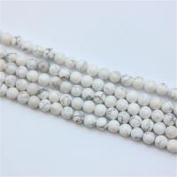 Howlite Beads, Round, polished, DIY white 